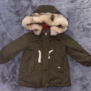 Zara Olive Green Jacket Size 2-3